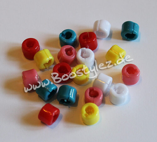 Bunte Knipsperlen hair beads 20 Stück