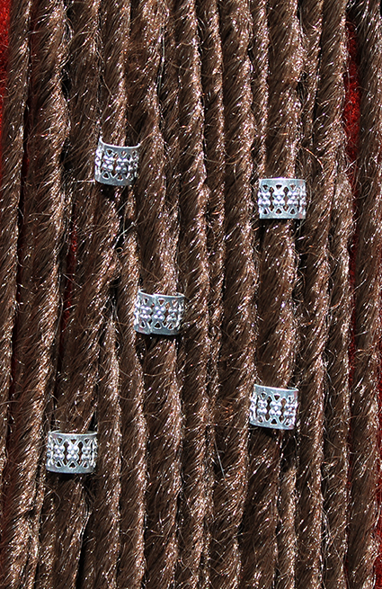Metallringe silber für Dreads Braids