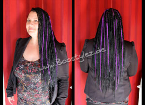 fake dreads lila schwarz künstliche dreadlocks